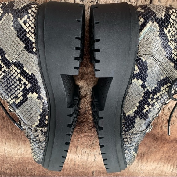 Marc Fisher Nula Grey Multi Snakeskin Boot - Picture 8 of 12